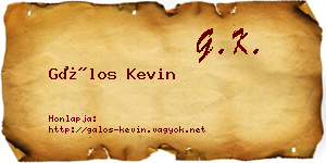 Gálos Kevin névjegykártya
